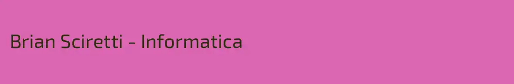 Brian Sciretti - Informatica